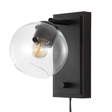 Hugo 6" Minimalist Modern Plug-In or Hardwired Adjustable Iron LED Wall Sconce with Rotary Dimmer - JONATHAN Y